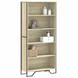 Biblioteca Gossi Stejar Sonoma 80x31x169 cm Lemn Prelucrat Rafturi Depozitare Living