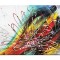 Tablou abstract pictat manual, Vortex, 70x50cm ulei pe panza, gata de agatat pe perete