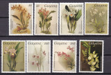 Guyana 1986 flori orhidee MI 1603-1610 seria 8 MNH, Nestampilat