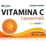 Cosmo Pharm Vitamina C lipozomala capsule pentru susținerea protecției celulelor &icirc;n fața stresului oxidativ 30 caps.