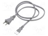 Cablu IEC C7 mamă 1m 2x0,75mm2 gri 7A 125V LIAN DUNG