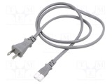 Cablu IEC C7 mamă 1m 2x0,75mm2 gri 7A 125V LIAN DUNG