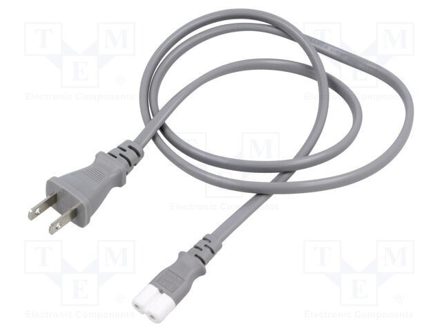 Cablu IEC C7 mamă 1m 2x0,75mm2 gri 7A 125V LIAN DUNG