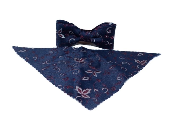 Set papion si batistuta pentru baieti-NN PPNB8-B, Bleumarin Set papion si batistuta pentru baieti-NN PPNB8-B, Bleumarin