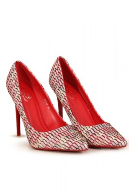 PDS121-3 Pantofi eleganti cu imprimeu colorat foto