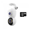 Camera de Supraveghere cu MicroSD 64 GB WiFi, Dubla, Model JT-8292, 1080p Full HD, Baby Monitor, cu Senzor de Miscare