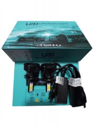 Set 2 becuri auto LED,soclu H7, putere set 100W - 12.000 lumeni foto