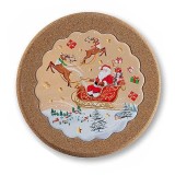 Suport vase fierbinti Craciun pluta ceramica multicolora II &Oslash; 15,5 cm