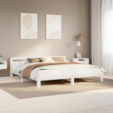 VidaXL Cadru de pat fără saltea, alb, 180x200 cm, lemn masiv pin 855559