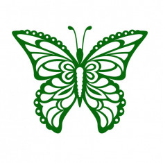 Sticker decorativ Fluture, Verde inchis, 60 cm, 1157ST-10