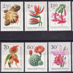 B1674 - Ungaria 1965 - Flori de cactus 10v.neuzat,perfecta stare
