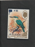 Aitutaki 1990-Fauna,Pasari,Kingfisher,supratipar OHMS,serie o val.Mi.D41, Nestampilat