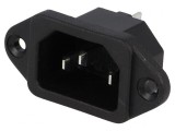 Conector Alimentare AC Tată 10A 250V IEC 60320