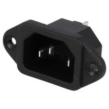 Conector Alimentare AC Tată 10A 250V IEC 60320