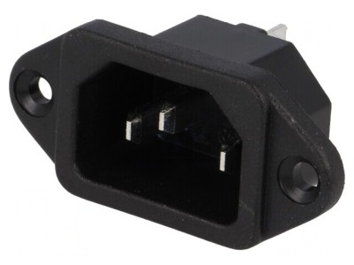 Conector Alimentare AC Tată 10A 250V IEC 60320 foto