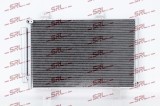 Condensator AC Honda Jazz 1.3, Fit 1.5 20; dimensiuni [mm]: 585x359x16, uscator integrat, iesire 10,15mm, intrare 15,5mm; 80100T5A003; 80100T5B003;