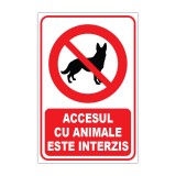 Indicator accesul cu animale este interzis