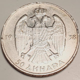 788 Iugoslavia Yugoslavia 50 Dinara 1938 Petar II km 24 argint
