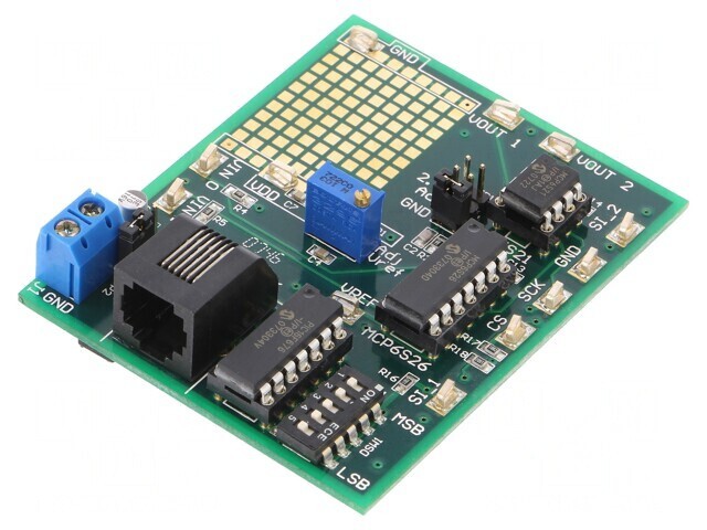 Kit Dezvoltare Microchip MCP6S21 MCP6S26 MCP6S91 PIC16F676 MCP6S2XEV