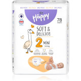 BELLA Baby Happy Soft&amp;Delicate Size 2 Mini scutece de unică folosință 3-6 kg 78 buc