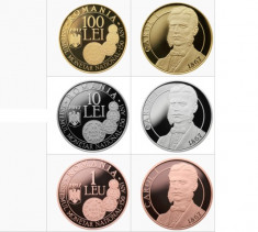 150 ani de la infiintarea unui nou sistem monetar 1 leu 10 lei 100 lei BNR 2017 foto