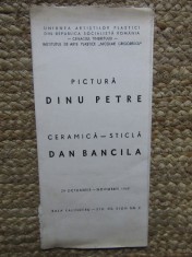 CATALOG EXPOZITIE DINU PETRE /DAN BANCILA