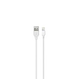 Cablu pentru incarcare si transfer de date XO NB103, USB/Lightning, 2.1A, 1 m, Alb