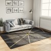 VidaXL Covor lavabil, negru și auriu, 160x230 cm, antiderapant 136618