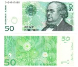 Norvegia 50 Kroner 2011, P-46d, UNC - Bancnota Colectie