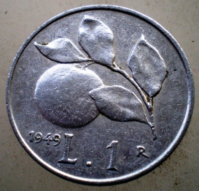 1.043 ITALIA 1 LIRA 1949 foto