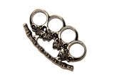 Cumpara ieftin Rozeta Box Pumnal Metalic Ideallstore, Design Craniu, Autoaparare, 12x7cm, Gri Metalizat