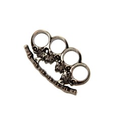 Rozeta, Box, Pumnal, Cap de mort, Craniu, 1 cm, Gri metalizat