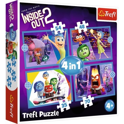 PUZZLE TREFL 4IN1 DISNEY INSIDE OUT 2 O LUME PLINA DE EMOTII foto