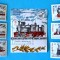 TIMBRE ROMANIA LP 1592+1593/2002- Lcomotive rom&acirc;nești cu abur-Serie +colită MNH