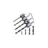 Set 4 burghie pentru lemn, 45 grade 3-93 mm, Powermat