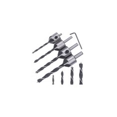 Set 4 burghie pentru lemn, 45 grade 3-93 mm, Powermat