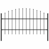 Cumpara ieftin Gard de grădină cu v&acirc;rf tip suliță din oțel, 181x100 cm, negru