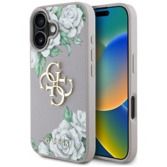 Husa originala Guess iPhone 16 Hardcase 4G Grained Roses Big Logo, mov, GUHCP16SPGROP4MU foto