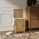 W&auml;schekorb Jystiand 79 L Gitteroptik Bambus Natur [en.casa]