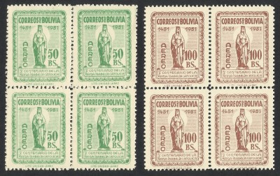 BOLIVIA 1952--POSTA AEREO--1952--MNH foto