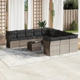 Gossi set canapele de gradina cu perne, 12piese gri deschis poliratan