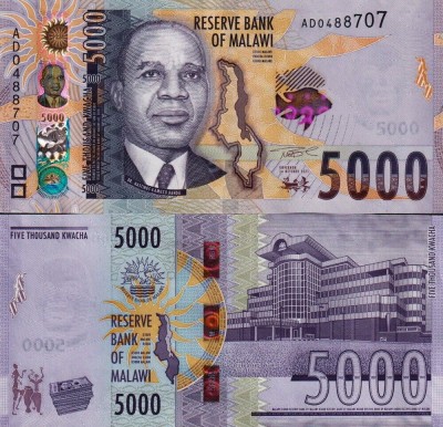 !!! MALAWI - 5.000 KWACHA 2021 - P NEW - UNC foto