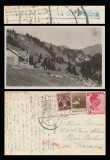1936 Ilustrata turistica cu stampila liniara Casa din Padina / Cabana Padina (Muntii Bucegi)