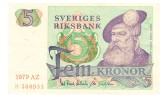 Suedia 5 Kronor 1979 P-51 Seria 568933