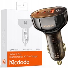&Icirc;ncărcător Auto, Mcdodo, Usb/Usb-C, Pd 100W Lcd, Maro