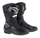 Cizme Piele Moto Alpinestars Smx-6 V2 Drystar Negru / Fucsia / Alb Marimea 36 2243117/1239/36