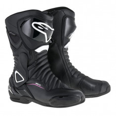 Cizme Piele Moto Alpinestars Smx-6 V2 Drystar Negru / Fucsia / Alb Marimea 36 2243117/1239/36