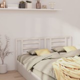 Gossi tablie de pat, alb, 166x4x100 cm, lemn masiv de pin