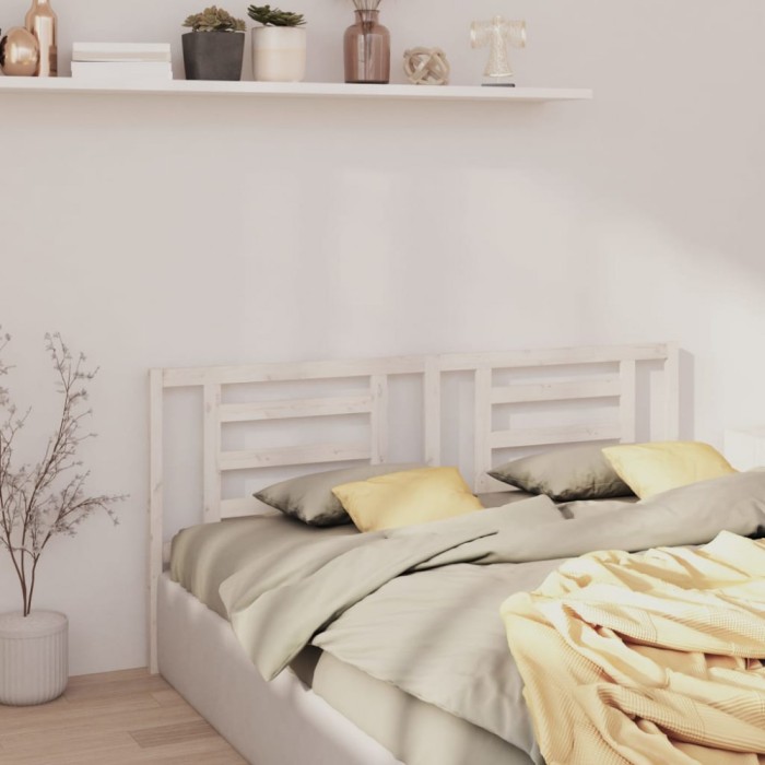 Gossi tablie de pat, alb, 166x4x100 cm, lemn masiv de pin