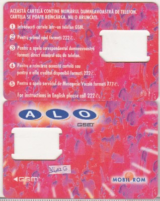 bnk card Romania - Alo Mobil Rom - suport SIM - RO-DIA-ALO-GSM-0001H foto
